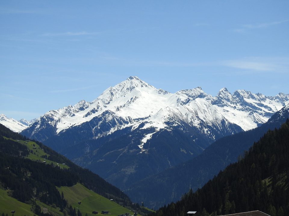 Blick auf den Ahornspitz im Sommer